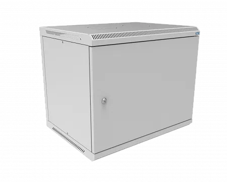Шкаф телекоммуникационный настенный разборный МИКсистем 19" Basis 9U 600x450  дверь металл серый