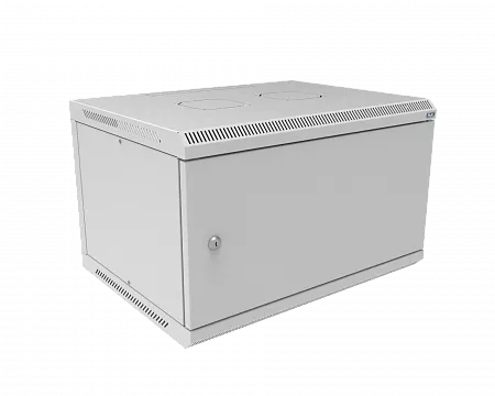 Шкаф телекоммуникационный настенный разборный МИКсистем 19" Basis 6U 600x450 дверь металл серый