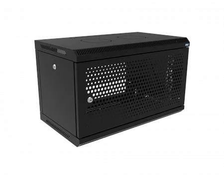 Шкаф телекоммуникационный настенный разборный МИКсистем 19" Keys 6U 600x350 дверь перфорация черный