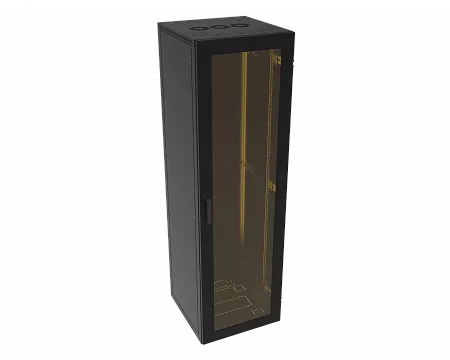 Шкаф телекоммуникационный напольный МИКсистем серия ECO+ 19" 30U 600*600 дверь стекло черный