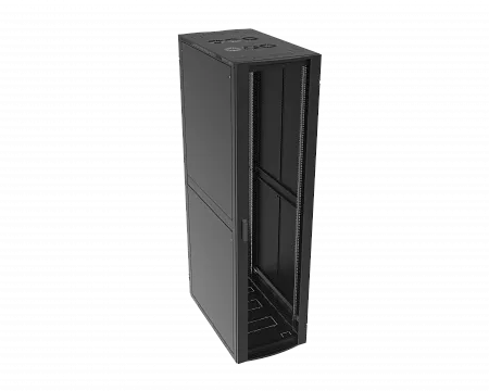 Шкаф телекоммуникационный напольный МИКсистем серия ECO+ 19" 42U 600*1000 дверь перфорация/перфорация 2 створки черный