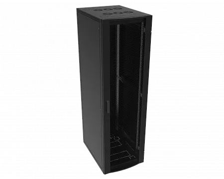 Шкаф телекоммуникационный напольный МИКсистем серия ECO+ 19" 42U 600*800 дверь перфорация черный